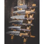 Wooden Knife Tower Rack Stand