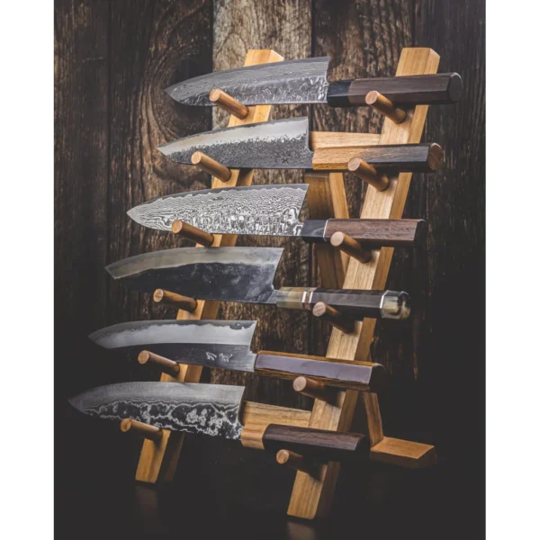 Wooden Knife Tower Rack Stand